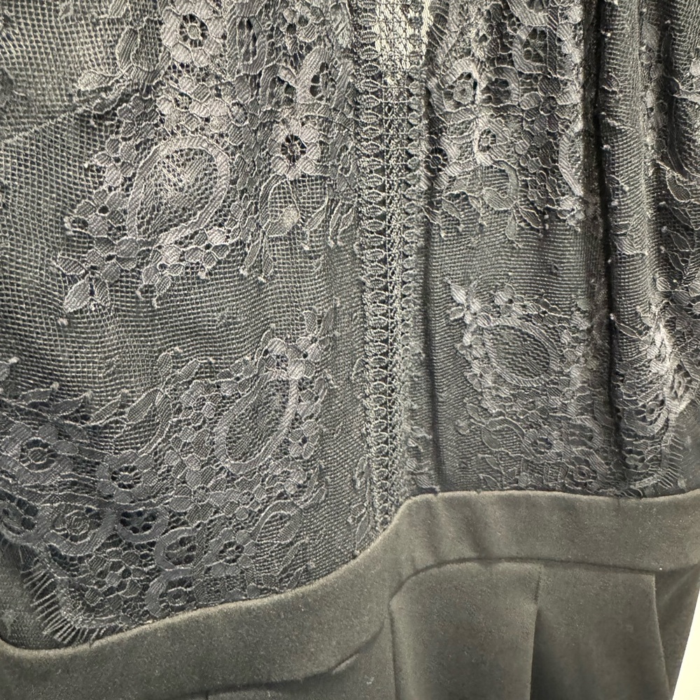 Express Black Lace Detail Jumpsuit - Picture 8 of 11